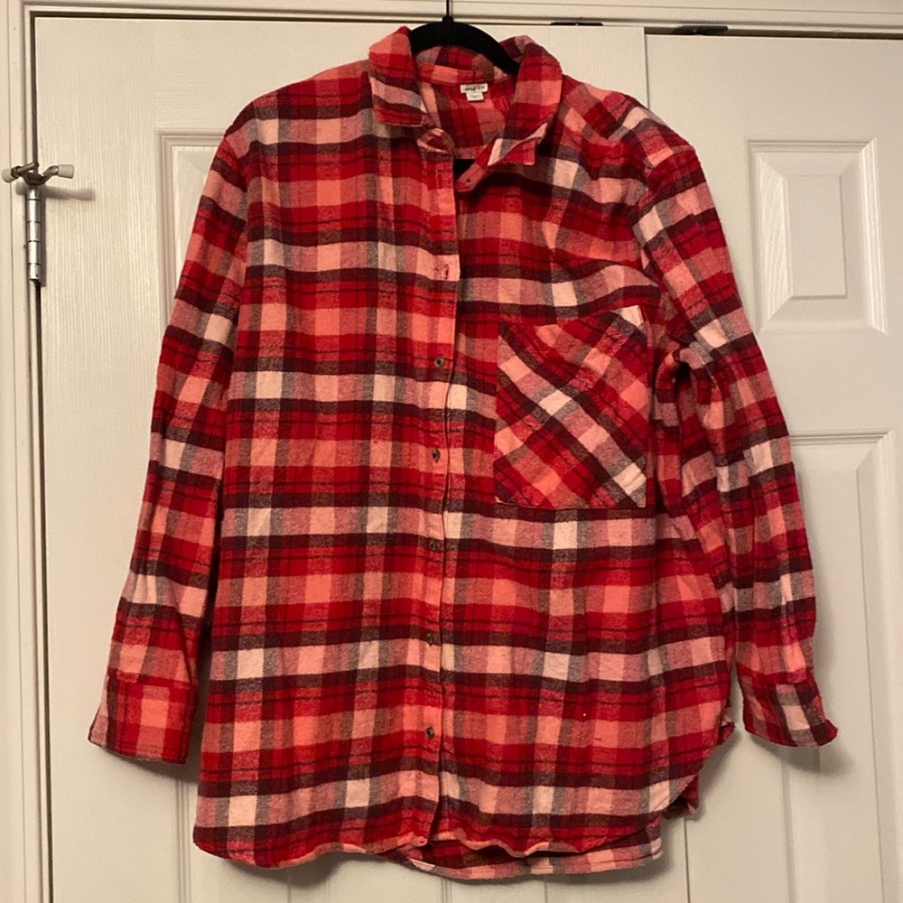 Aerie Red Flannel Shacket